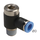 Sangah GPOL Hex Socket Banjo, One-Touch Fitting, Metric Tube, R (PT) Thread
