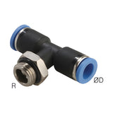 Sangah GPT-G(L) Male Branch Tee, One-Touch Fitting, Metric Tube, G (PF) Thread