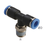Sangah GPT(L) Male Branch Tee, One-Touch Fitting, Metric Tube, R (PT) Thread