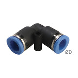 Sangah GPUL Union Elbow, One-Touch Fitting, Metric Tube