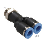 Sangah GPWT-G Male Y, One-Touch Fitting, Metric Tube, G (PF) Thread