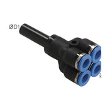 Sangah GPXJ Plug-In Reducer Double Y, One-Touch Fitting, Metric Tube