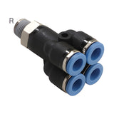Sangah GPXT Male Double Y, One-Touch Fitting, Metric Tube, R (PT) Thread