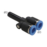 Sangah GPYJ Plug-In Y, One-Touch Fitting, Metric Tube
