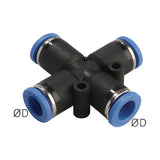 Sangah GPZA Union Cross, One-Touch Fitting, Metric Tube