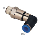 Sangah NHRL Elbow High-Speed Rotary Joint, One-Touch, Inch Tube, NPT Thread