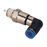 Sangah NHRL High-Speed Rotary Joint, Elbow, Metric Tube, R (PT) Thread
