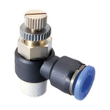 Sangah NSE Elbow Speed Controller, One-Touch Fitting, Inch Tube, R (PT) / M5 Thread