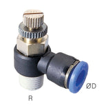 Sangah NSE Elbow Speed Controller, One-Touch, Inch Tube, NPT Thread