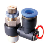 Sangah NSS Speed Controller, Straight (Swivel), Metric Tube, R (PT) Thread