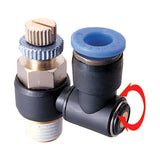 Sangah NSS Straight Speed Controller, One-Touch Fitting, Inch Tube, R (PT) / M5 Thread