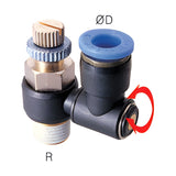 Sangah NSS Straight Speed Controller, One-Touch, Inch Tube, NPT Thread
