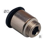 Sangah PCC-C Compact Round Male Straight, One-Touch Fitting, Inch Tube, M Thread