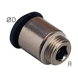 Sangah PCC-C Compact Round Male Straight, One-Touch Fitting, Metric Thread