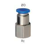 Sangah PCF Female Straight, One-Touch Fitting, Inch Tube, NPT Thread