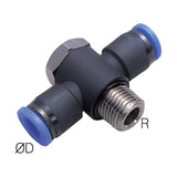 Sangah PGT-G(D1) Single Universal Tee, One-Touch Fitting, Metric Tube, G (PF) Thread