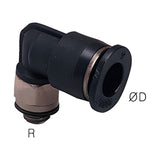 Sangah PL-C Compact Male Elbow, One-Touch Fitting, Inch Tube, NPT Thread