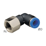 Sangah PLF Female Elbow, One-Touch Fitting, Inch Tube, NPT Thread
