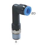 Sangah PLLP Extended Male Elbow (Long), One-Touch Fitting, Inch Tube, NPT Thread