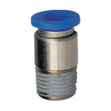 Sangah POC Round Male Straight, One-Touch Fitting, Inch Tube, R (PT) Thread