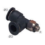 Sangah PST-C Compact Male Run Tee, One-Touch Fitting, Inch Tube, NPT Thread