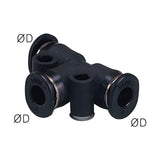 Sangah PUT-C Compact Union Tee, One-Touch Fitting, Inch Tube
