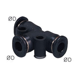 Sangah PUT-C Compact Union Tee, One-Touch Fitting, Metric Tube