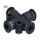 Sangah PZA-C Compact Union Cross, One-Touch Fitting, Metric