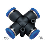 Sangah PZA Union Cross, One-Touch Fitting, Inch Tube