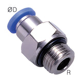 Sangah SPC-G Stop Fitting, Straight, Metric Tube, G (PF) Thread
