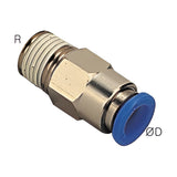 Sangah SPC Straight Stop Fitting, One-Touch, Inch Tube, NPT Thread