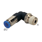 Sangah SPL Elbow Stop Fitting, One-Touch, Inch Tube, NPT Thread