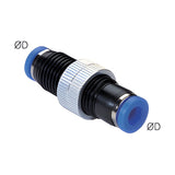 Sangah SPUM Bulkhead Union Stop Fitting, One-Touch, Inch Tube