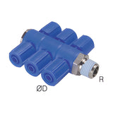 Sangah THT(D3) Two-Touch Triple Universal Tee, Metric Tube, R (PT) Thread