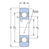 SKF 3612(00) R Series Single Row Cam Rollers