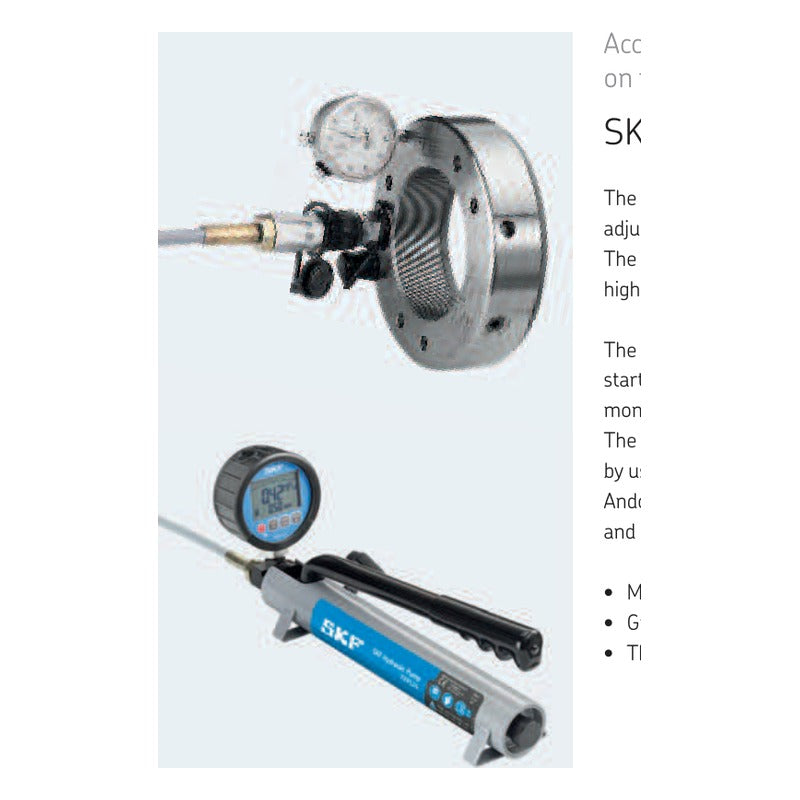 SKF Drive-up Method Pumps, Dial Indicators and HMVA Adapter