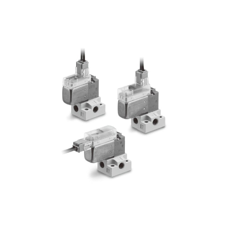 SMC V100 3-Port Solenoid Valve (Direct Operated, Base Piping)