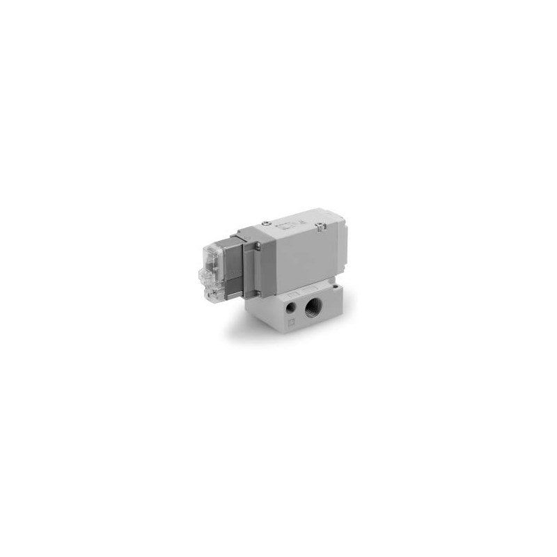 SMC VP300/500/700 3-Port Solenoid Valve (Poppet, Direct/Base Piping)
