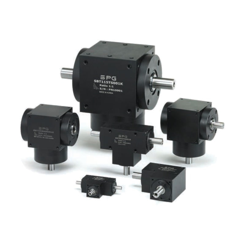 SPG SBT Spiral Bevel Gearboxes (Standard T/L/H, 1:1, □25-142)
