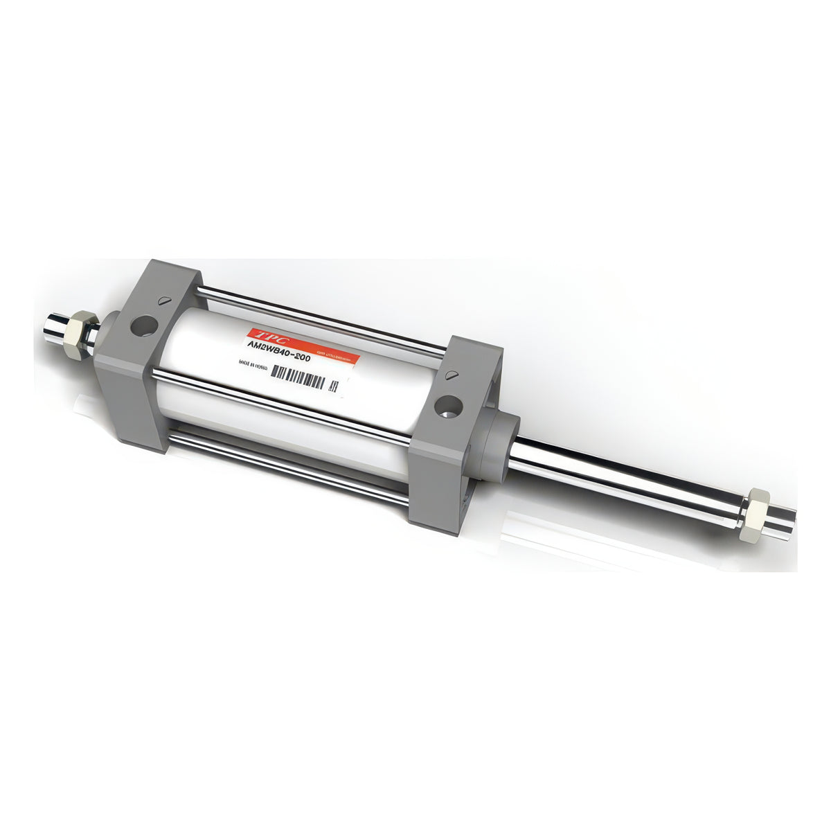 TPC Mechatronics AM2W Series Double-Rod Medium Pneumatic Cylinder (Basic Mount)