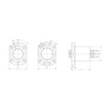 TPC Mechatronics RDFDC Series Double Ball Screw Nut (DC-Type, Flanged)