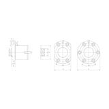 TPC Mechatronics RDFNI Series Double Ball Screw Nut (NI-Type, Flanged)