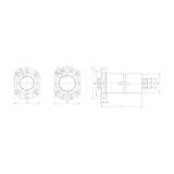 TPC Mechatronics RDFNU Series Double Ball Screw Nut (NU-Type, Flanged)