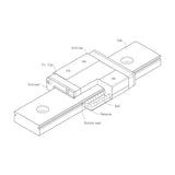 TPC Mechatronics RMW Series Miniature LM Guide (Wide Rail, Sizes 7-15)