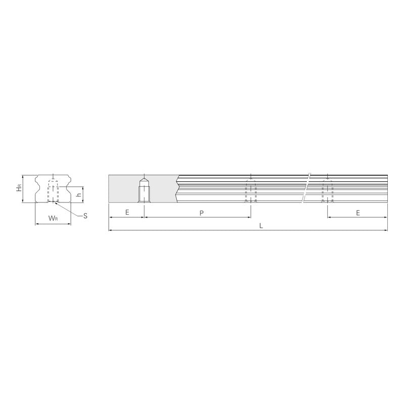 TPC Mechatronics RNR Series LM Guide Rail for RN Compact Guides (T and U Type)