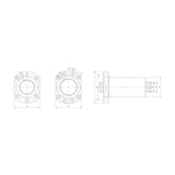 TPC Mechatronics ROFNU Series Offset Preload Ball Screw Nut (NU-Type, Flanged)