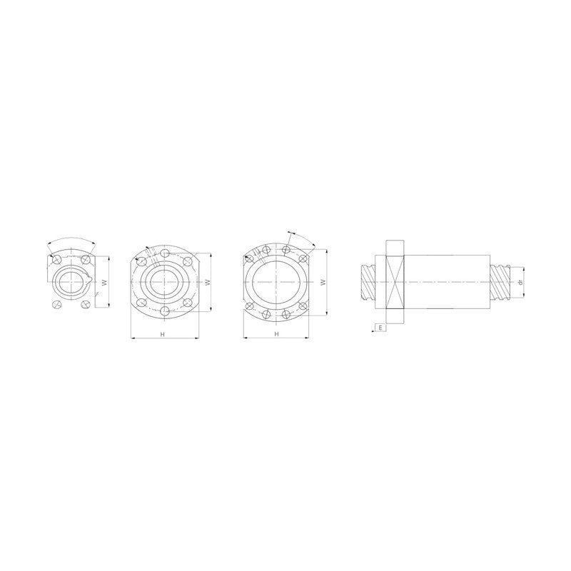 TPC Mechatronics RSFA Series Ball Screw Nut (A-Type, Single Flanged)