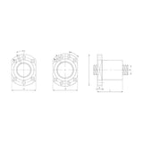 TPC Mechatronics RSFDC Series Ball Screw Nut (DC-Type, Single Flanged)