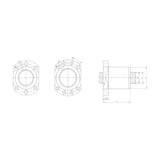 TPC Mechatronics RSFS Series Ball Screw Nut (S-Type, Single Flanged)