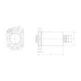 TPC Mechatronics RSFU Series Heavy-Load Ball Screw Nut (U-Type, Single Flanged)